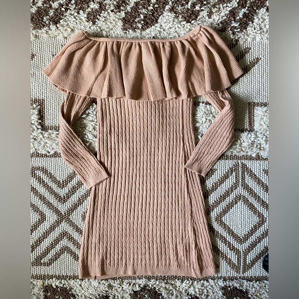 Olivacious sweater dress off shoulder